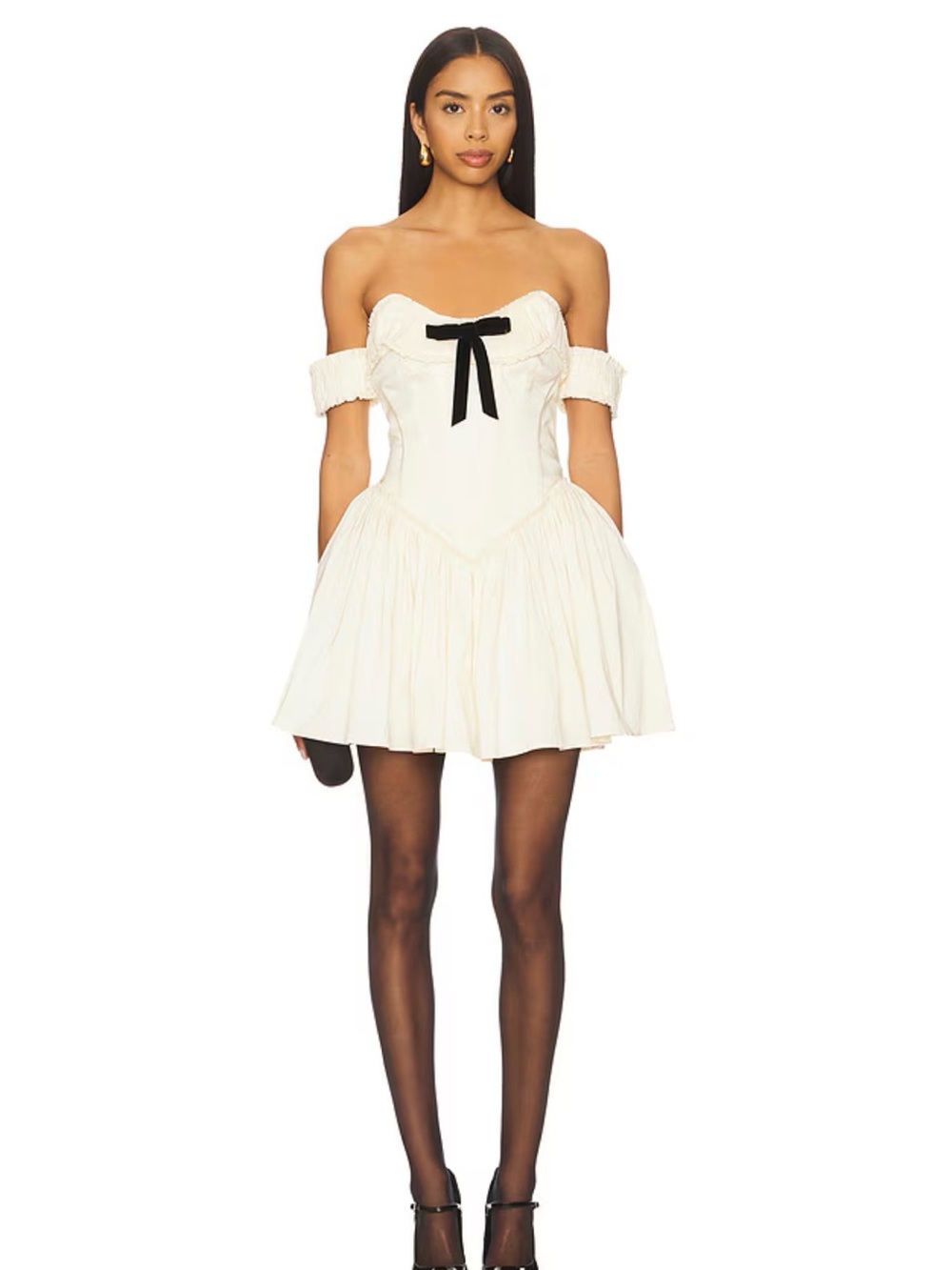 Revolve Audrea Mini Dress with Black Bow